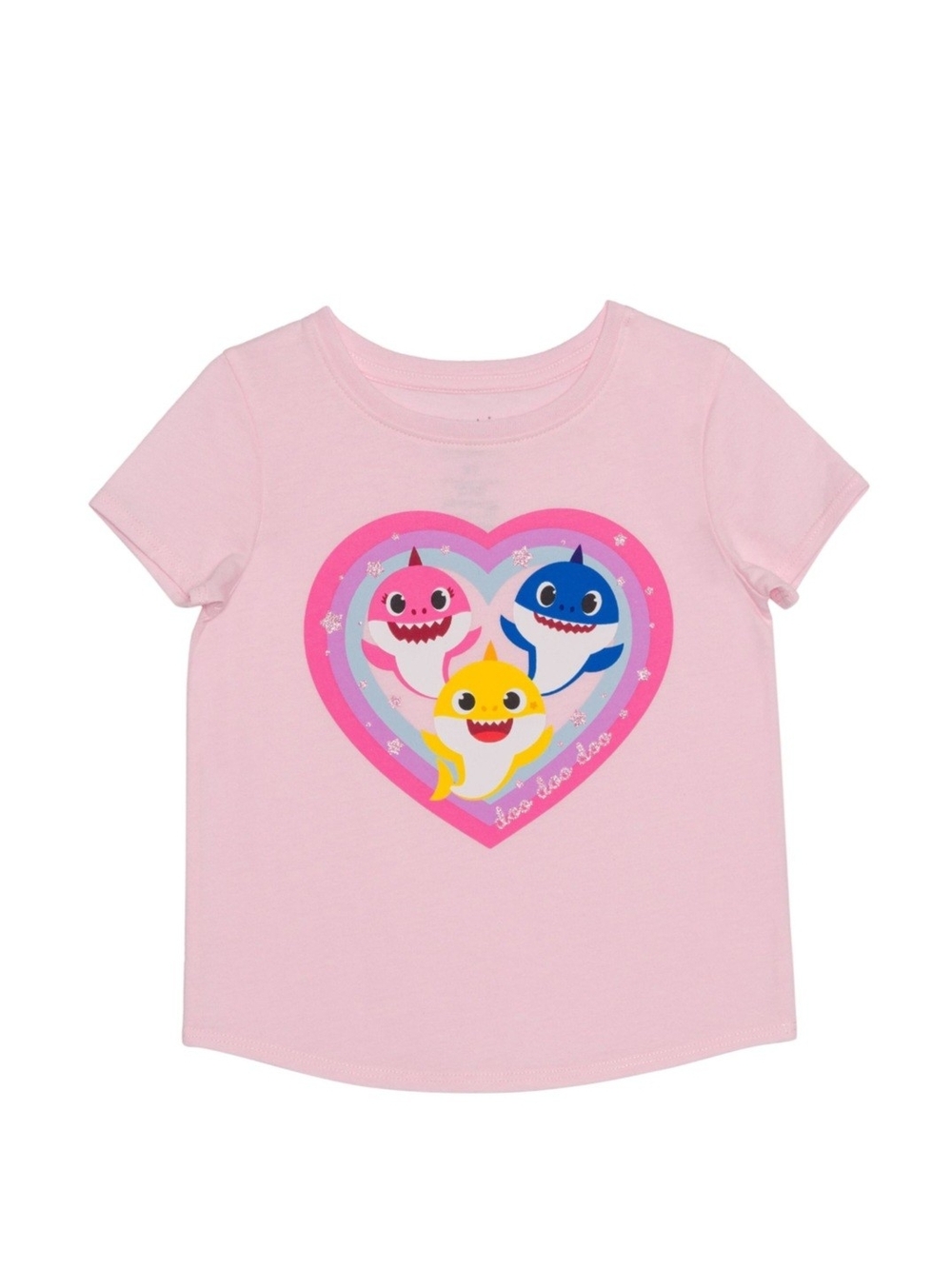 🌻NWT Jumping Beans Baby Shark Hearts Pink Graphic Tee 12M